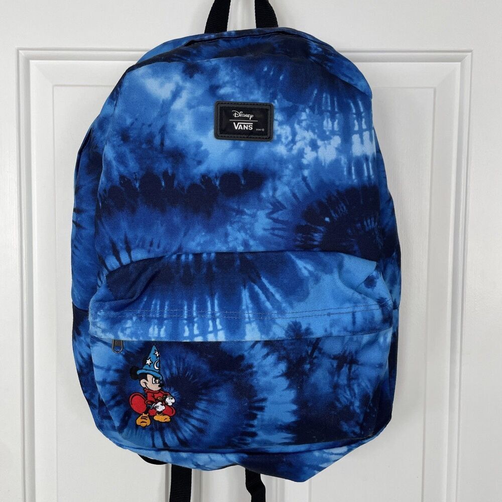 Vans X Disney Collab Tie Dye Fantasia Mickey Mouse Back Pack Backpack Rare Blue